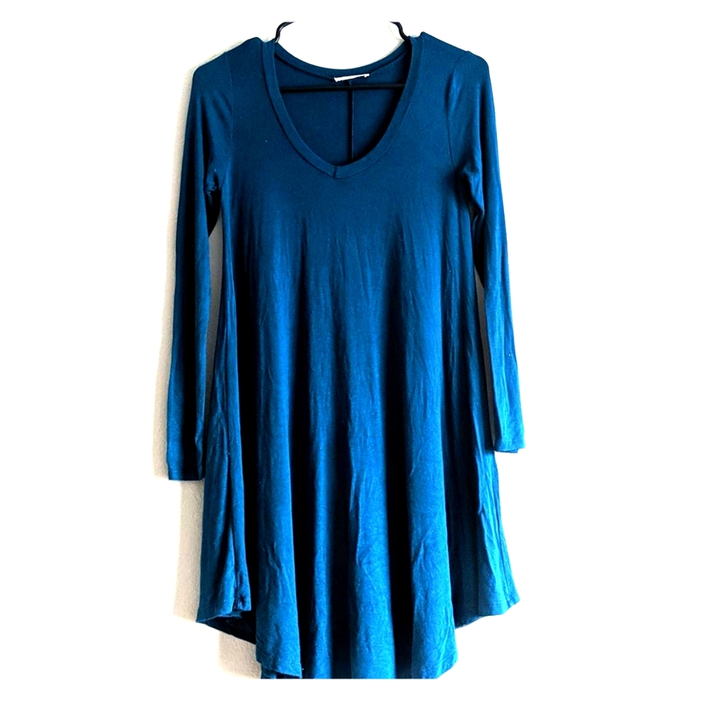 Teal long sleeve dress